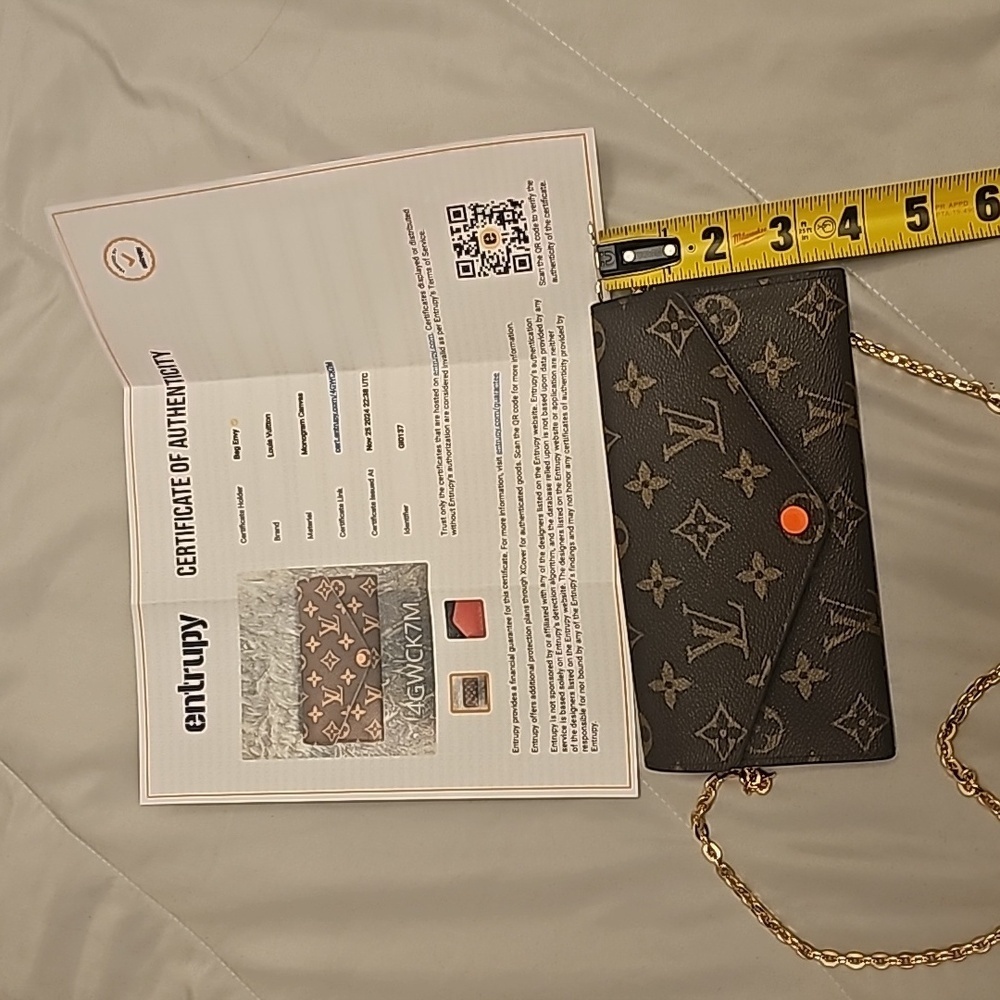 AUTHENTIC LOUIS VUITTON Orange Sunset Monogram Josephine Wallet - Picture 10 of 10